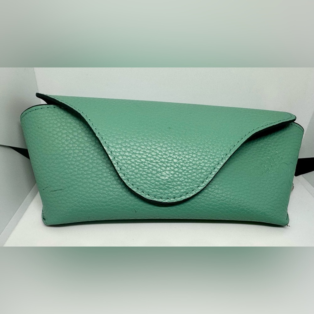 Loewe Mint Green/Aqua colored Pebbled Sunnies Case. (Case only)